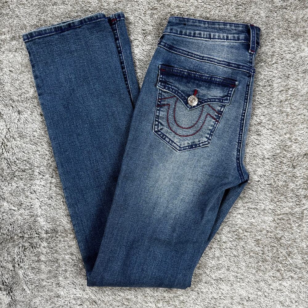 True Religion Denim Jeans Billie Mid-Rise Straight Women's 26